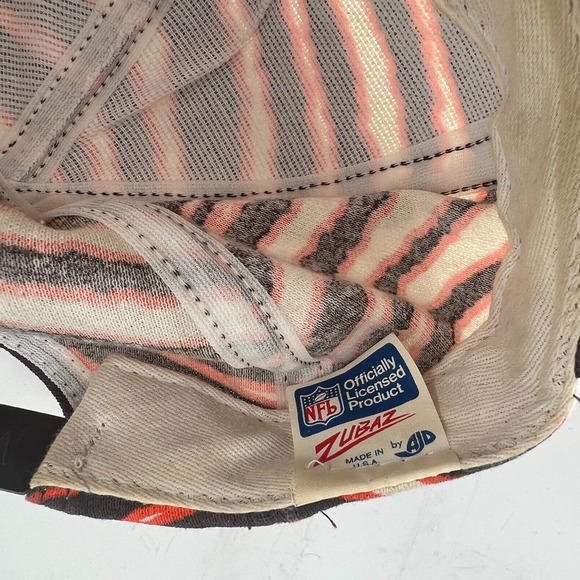 Vtg‎ Cleveland Browns Zubaz Zebra Print Snapback Hat NFL Football - Picture 8 of 10